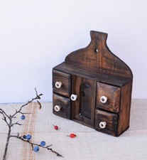 Folk Art Wood Carved Spices