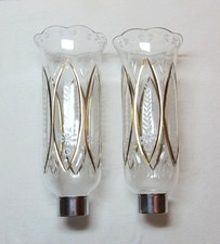 Pair of Etched Glass Hand