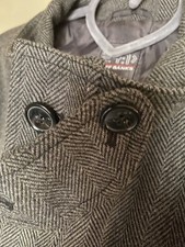 Mens  Herringbone Grey Coat Jeff Banks. M