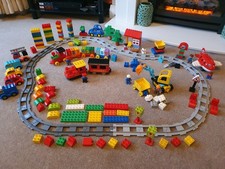 Large Duplo Extended  Powered Train Set 10874 bundle extra track, trains, 230pcs