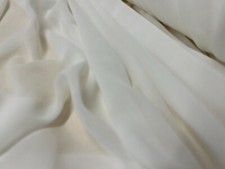 IVORY PLAIN CHIFFON  FABRIC