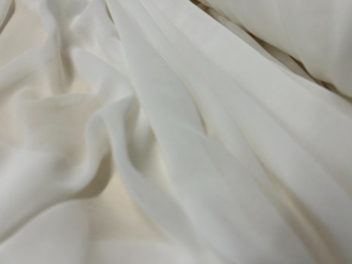 Ivory plain chiffon fabric - plain,