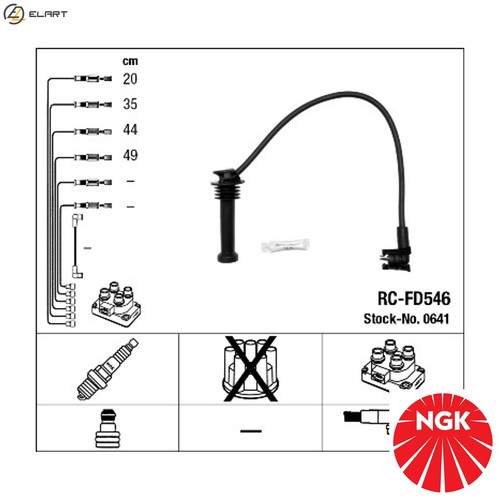 Ignition cable kit 0641 for - ignition,