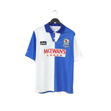 1994/96 BLACKBURN ROVERS Vintage Asics Home Football Shirt (M) League Champions