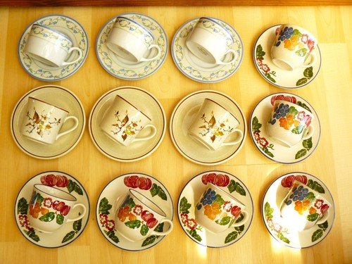Vintage mismatched cups - 12,