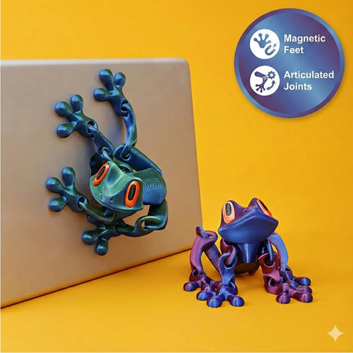 Fidget toy printed frog - printed,