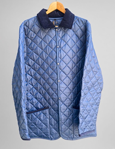Lavenham blue quilted jacket - blue,