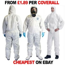 Coveralls Disposable White Overalls Breathable Paper Boiler Suit Painters SPRAY