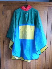 Mary Quant Vintage 1980's Multi Coloured Adult Rain Poncho/Cape & Bag