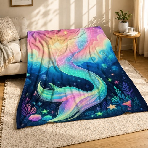 Glowing mermaid tail coral - mermaid,