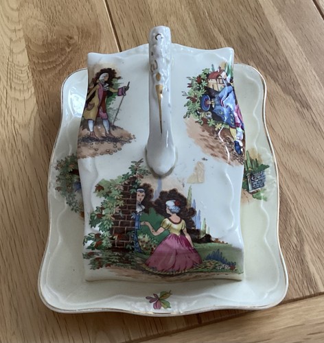 Vintage cheese dish by - , crown