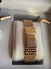 For Omega Replacement 18mm Beads Of Rice Vintage Watch Strap Rose Gold Colour