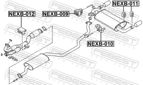Fits febest nexb 010 exhaust - febest, nexb-010