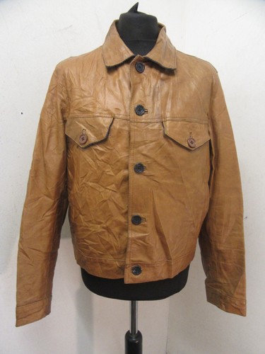 Vintage leather trucker - vintage,