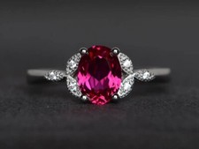 925 Sterling Silver Pink Ruby