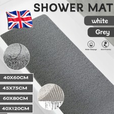 Loofah Bathroom Shower Mat Non Slip Anti Mould PVC Bath Mat Quick Drying UK