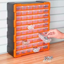 18/39/60 Multi Drawer Organiser Nail Screw Storage Cabinet Unit Garage Tool Box