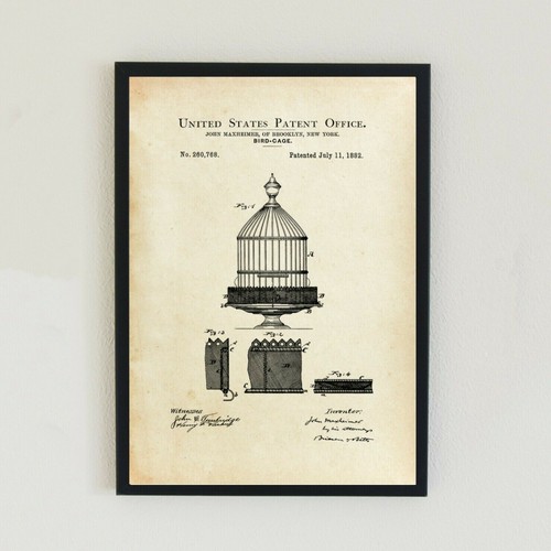 1882 victorian bird - victorian, cage