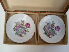 Vintage Boxed Pair of Bone China RGK Czechoslovakia Small 4.5'' Diameter /H-19/