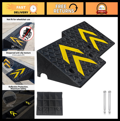 Heavy duty rubber curb - curb, ramp
