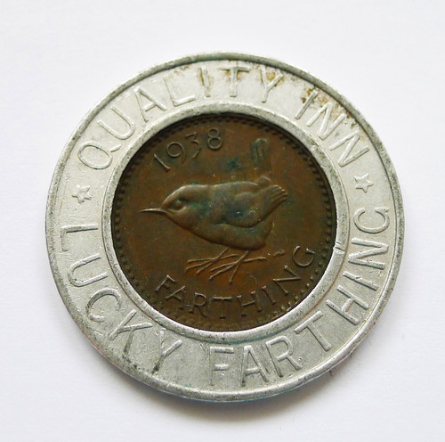 British encased wren farthing - encased,