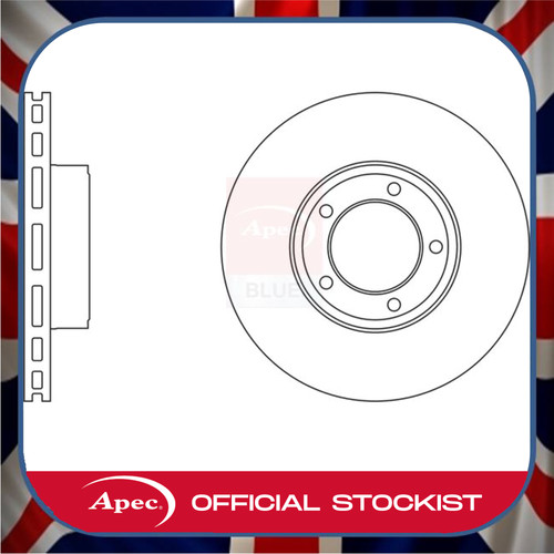 Jaguar front 284mm vented - front,