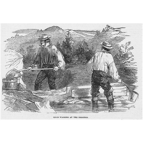 Gold mining washing - gold,