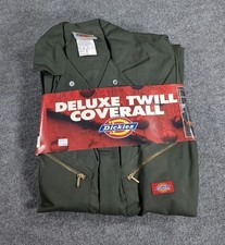NOS! Dickies Coverall Dark Green Long Sleeve Workwear Stain Release 36 Tall NEW!