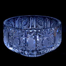 Cut crystal fruit / trifle bowl - 20 cm di'r - 1.5 L - pinwheels & circles