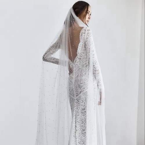 Pearl wedding veil - wedding,