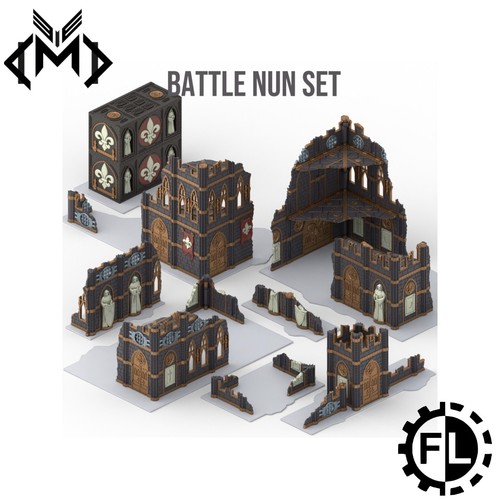 Foldable cathedral ruins 11th - ruins,