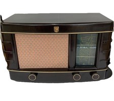 Philips 1940 Bakelite 206A Vintage Radio Excellent Condition Working Prop WW2