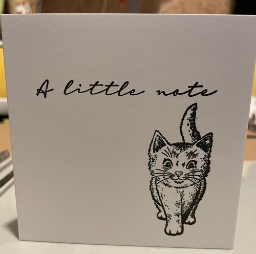 Cat note cards with - cat,