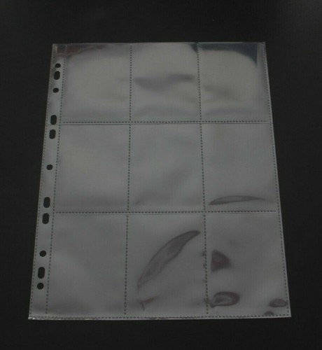 Plastic coin pages sheets - plastic, 9