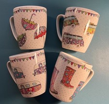 Queens by Churchill Caravan Trail 4 mugs new (no packaging not used)