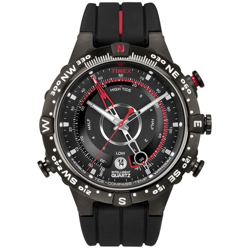 Timex mens all black tide - black, temp