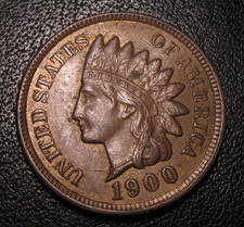 OLD US COINS UNC 1900 INDIAN