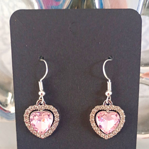 Pink heart crystal halo - heart,