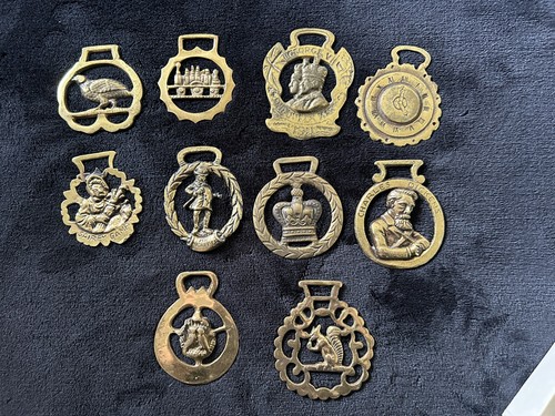 Vintage brass horse brasses - vintage,