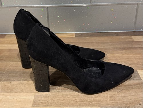 Carvela black faux suede - carvela, gold