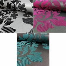 Arthouse Vintage Damask Nightfall Flock Motif Modern Metallic Designer Wallpaper