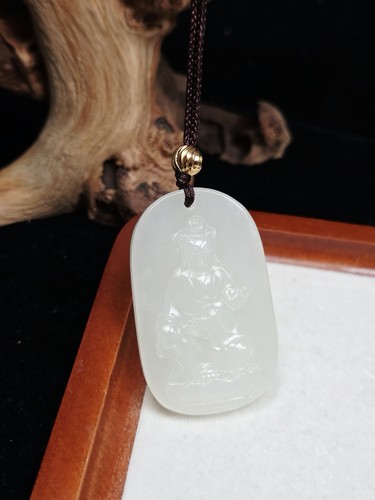7mm white hotan jade - 46-29-7mm,