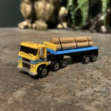 ?Micro Machines, Galoob, 1989, #7 Lumberjacks, Log Flat Bed Semi Truck 