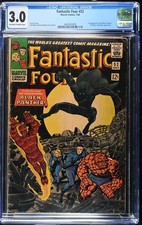 FANTASTIC FOUR #52 CGC 3.0 OW/W PAGES 1st BLACK PANTHER 1966