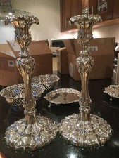 Solid silver candle sticks