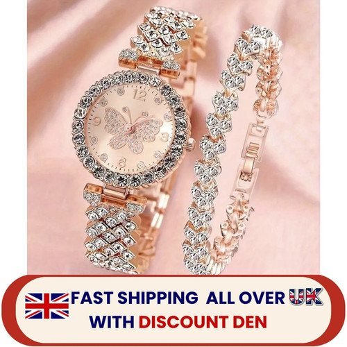 Watch and bracelet set ladies - watch,