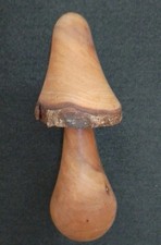 Vintage Handmade Wooden Toadstool Mushroom Ornament