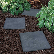 4pc Grey Plastic Garden Tiles