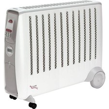 Dimplex Cadiz CDE3TiE Oil Free Radiator 3kW Heater Heating w/ Timer Wheels White