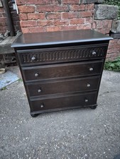 Dark Oak Priory 4 Drawer Chest